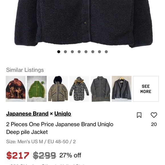 Uniqlo Japan Sherpa Button Snap Tech Fleece Jacket🐝 - Picture 9 of 9